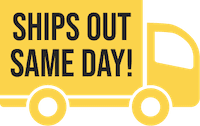 Ship out, Same Day Logo in a truck-shaped