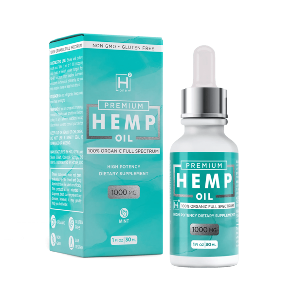 Bottle of HEMP oil