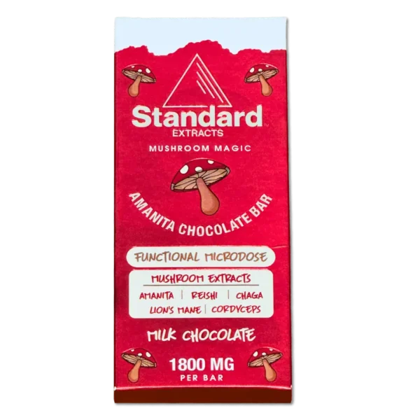 standard Amanita mushrooms chocolate bar