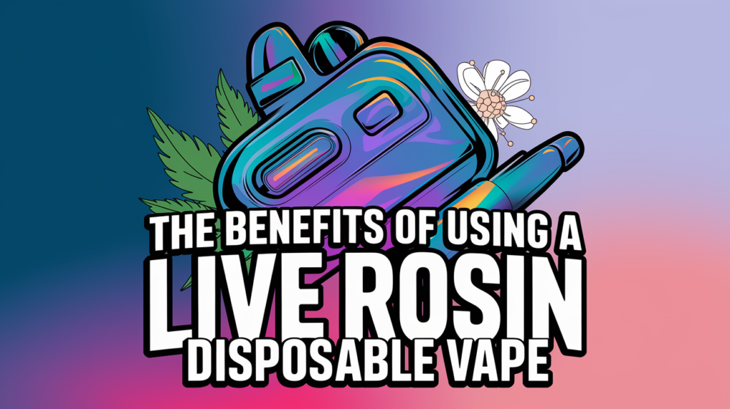 a cartoon illustration of a live rosin vape