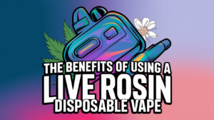 a cartoon illustration of a live rosin vape