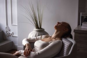 woman feeling relaxed